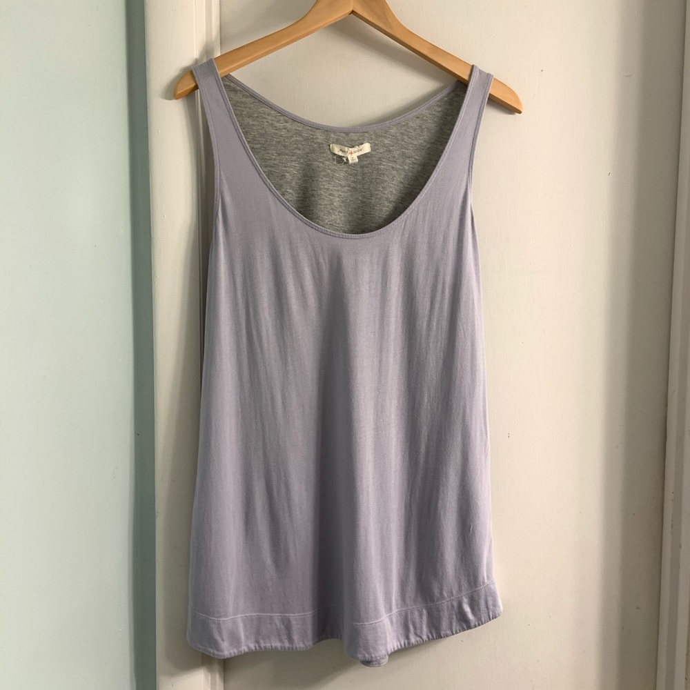 Pure Good Purple Gray Jersey Tank Size Medium Anthropologie